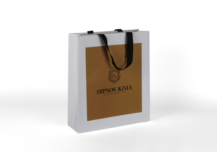 Sac en papier premium en situation